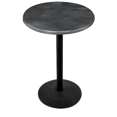 Holland Bar Stool Co 36" Tall In/Outdoor All-Season Table, 30" dia. Black Steel Top OD214-2236BWOD30RBlkStl